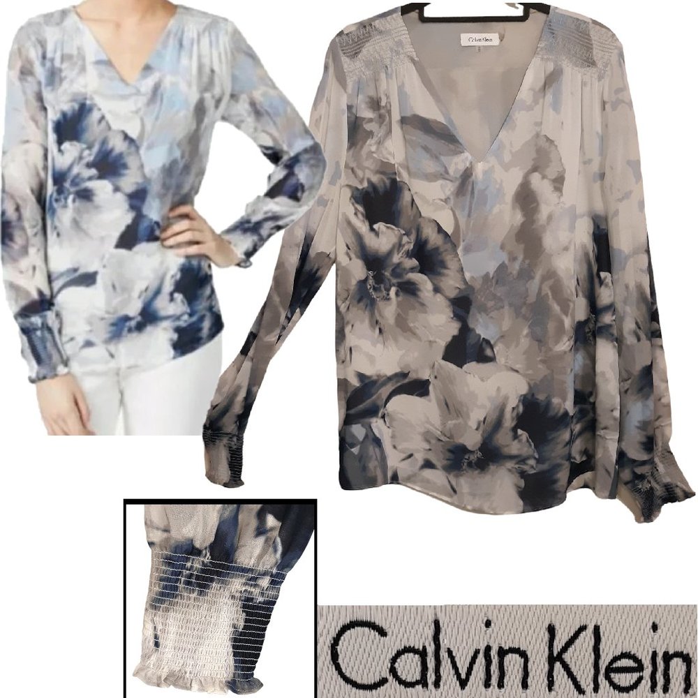 Layered sheer floral top